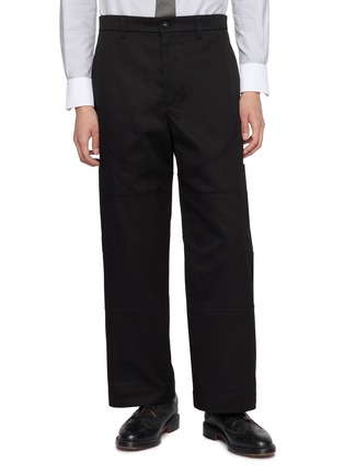 首图 - 点击放大 - THOM BROWNE - Wide Leg Cotton Twill Chap Painter Pants