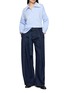 模特儿示范图 - 点击放大 - JUPE BY JACKIE - Zea Embroidered Collar Shirt