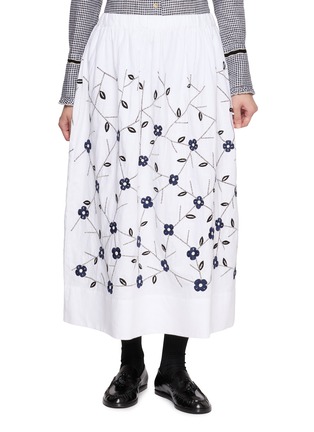 首图 - 点击放大 - JUPE BY JACKIE - Champlain Floral Embroidered Midi Skirt
