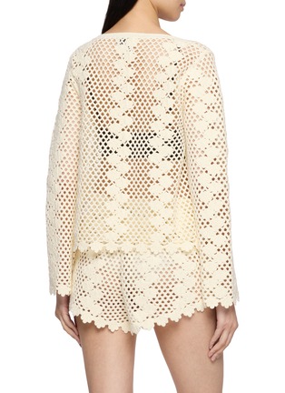 背面 - 点击放大 - POSSE - Saskia Crochet Cotton Knit Cardigan