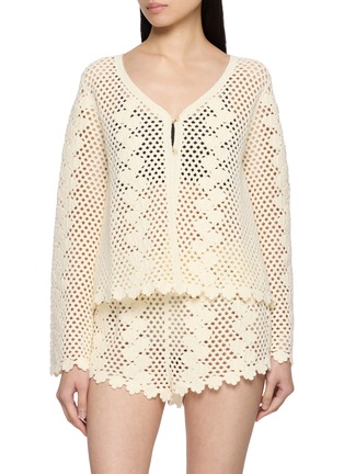 首图 - 点击放大 - POSSE - Saskia Crochet Cotton Knit Cardigan