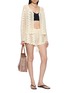 模特儿示范图 - 点击放大 - POSSE - Saskia Crochet Cotton Knit Shorts