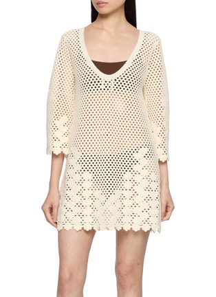 首图 - 点击放大 - POSSE - Saskia Crochet Cotton Knit Dress