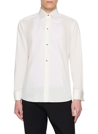 首图 - 点击放大 - ETON - Long Sleeve Metallic Panel Dress Shirt