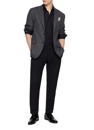 模特儿示范图 - 点击放大 - ETON - Micro Pattern Cotton Dress Shirt