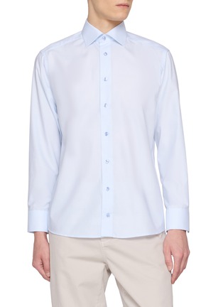 首图 - 点击放大 - ETON - Long Sleeve Contrast Button Shirt