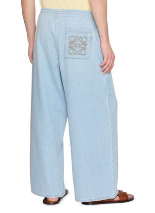 背面 - 点击放大 - LOEWE - Drawstring Anagram Embroidered Light Wash Pants