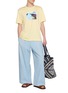 模特儿示范图 - 点击放大 - LOEWE - Drawstring Anagram Embroidered Light Wash Pants