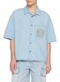 首图 - 点击放大 - LOEWE - Anagram Embroidered Light Wash Denim Shirt