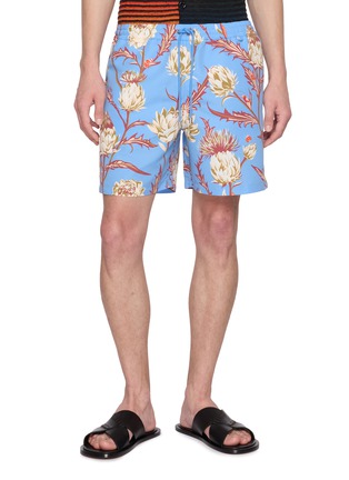 首图 - 点击放大 - LOEWE - Floral Drawstring Shorts