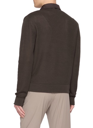 背面 - 点击放大 - HERNO - Flap Pocket Zip Up Cotton Jacket