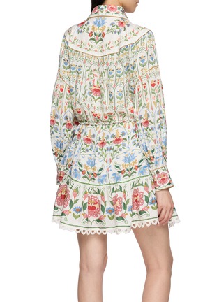背面 - 点击放大 - FARM RIO - Printed Scalloped Hem Shirt Dress