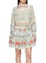 首图 - 点击放大 - FARM RIO - Printed Scalloped Hem Shirt Dress