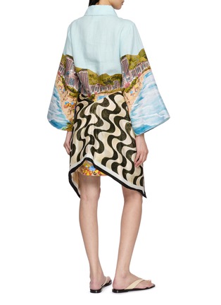 背面 - 点击放大 - FARM RIO - Wrap Waist Printed Shirt Dress