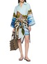 模特儿示范图 - 点击放大 - FARM RIO - Wrap Waist Printed Shirt Dress
