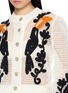  - FARM RIO - Embroidered Open Knit Cardigan