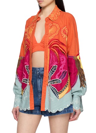 细节 - 点击放大 - FARM RIO - Scalloped Edge Printed Shirt