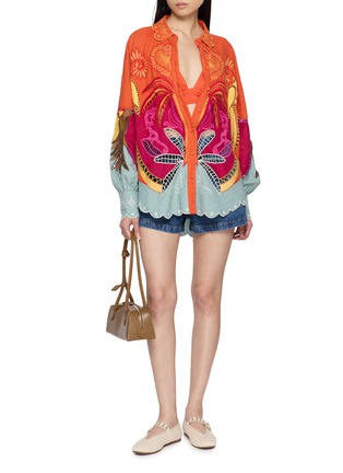 模特儿示范图 - 点击放大 - FARM RIO - Scalloped Edge Printed Shirt