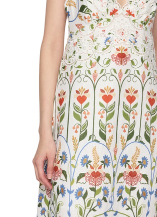  - FARM RIO - Scalloped Edge Printed Midi Dress