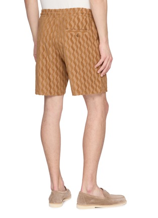 背面 - 点击放大 - FRESCOBOL CARIOCA - Wavy Pattern Drawstring Bermuda Shorts