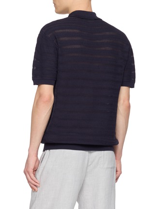 背面 - 点击放大 - FRESCOBOL CARIOCA - Striped Knit Polo Shirt