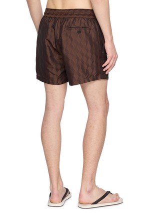 背面 - 点击放大 - FRESCOBOL CARIOCA - Wavy Pattern Jacquard Drawstring Swim Shorts