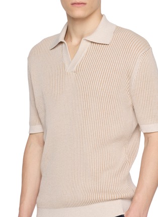  - FRESCOBOL CARIOCA - Open Collar Rib Knit Polo Shirt