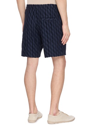 背面 - 点击放大 - FRESCOBOL CARIOCA - Wavy Pattern Drawstring Bermuda Shorts
