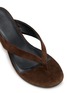 细节 - 点击放大 - PEDDER RED - Delaney 60 Suede Leather Wedge Thong Heeled Sandals