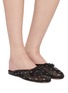 模特儿示范图 - 点击放大 - PEDDER RED - Rushelle Rhinestone Embellished Mesh Mules