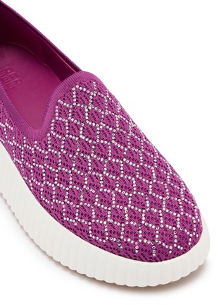 细节 - 点击放大 - PEDDER RED - Dakota Rhinestone Embellished Knit Flats
