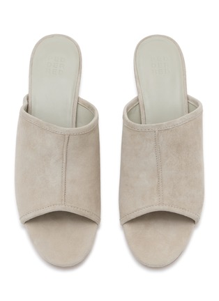 细节 - 点击放大 - PEDDER RED - Dallas 60 Suede Leather Wedge Heeled Sandals