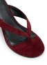 细节 - 点击放大 - PEDDER RED - Delaney 60 Suede Leather Wedge Thong Heeled Sandals