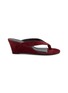 首图 - 点击放大 - PEDDER RED - Delaney 60 Suede Leather Wedge Thong Heeled Sandals