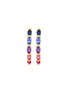 细节 - 点击放大 - LC COLLECTION JEWELLERY - 18K Gold Multi Sapphire Ruby Hoop Earrings