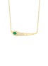 首图 - 点击放大 - LC COLLECTION JEWELLERY - 18K Yellow Gold Diamond Emerald Necklace