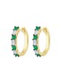 首图 - 点击放大 - LC COLLECTION JEWELLERY - 18K Gold Diamond Emerald Hoop Earrings