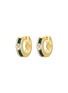首图 - 点击放大 - LC COLLECTION JEWELLERY - 18K Gold Diamond Malachite Hoop Earrings