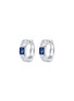 首图 - 点击放大 - LC COLLECTION JEWELLERY - 18K White Gold Diamond Blue Sapphire Hoop Earrings