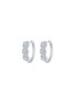 首图 - 点击放大 - LC COLLECTION JEWELLERY - 18K White Gold Diamond Hoop Earrings