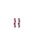 细节 - 点击放大 - LC COLLECTION JEWELLERY - Geometric 18K White Gold Diamond Ruby Hoop Earrings