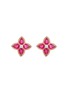 首图 - 点击放大 - LC COLLECTION JEWELLERY - Floral 18K Rose Gold Diamond Ruby Earrings