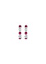 细节 - 点击放大 - LC COLLECTION JEWELLERY - Alternating 18K White Gold Diamond Ruby Hoop Earrings