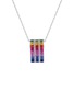首图 - 点击放大 - LC COLLECTION JEWELLERY - 18K White Gold Diamond Multi Sapphire Ruby Pendant Necklace