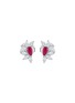 首图 - 点击放大 - LC COLLECTION JEWELLERY - Floral 18K White Gold Diamond Ruby Earrings