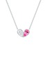 首图 - 点击放大 - LC COLLECTION JEWELLERY - Heart 14K White Gold Diamond Pink Sapphire Necklace