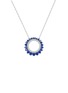 首图 - 点击放大 - LC COLLECTION JEWELLERY - Circle 18K White Gold Diamond Blue Sapphire Necklace