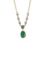 首图 - 点击放大 - LC COLLECTION JEWELLERY - Drop 14K Gold Diamond Emerald Necklace