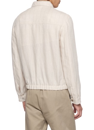 背面 - 点击放大 - BRUNELLO CUCINELLI - 人字纹拉链短款夹克