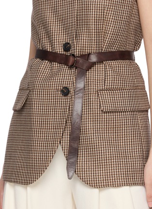  - BRUNELLO CUCINELLI - 腰带饰格纹马甲
